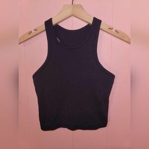 Black cropped Lululemon tank top